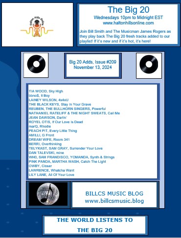TIA WOOD, Sky High bbno$, It Boy LAINEY WILSON, 4x4xU THE BLACK KEYS, Stay In Your Grave REUBEN, THE BULLHORN SINGERS, Powerful NATHANIEL RATELIFF & THE NIGHT SWEATS, Call Me JEAN DAWSON, Darlin’ ROYEL OTIS, If Our Love Is Dead marQ, Rhodie PEACH PIT, Every Little Thing AMILLI, G Front DREAM WIFE, Room 341 BERRI, Overthinking TELYKAST, SAM GRAY, Surrender Your Love DAN TALEVSKI, mine WH0, SAM FRANDISCO, YOMANDA, Synth & Strings PINK PANDA, MARTHA WASH, Catch The Light OWBY, Closer LAWRENCE, Whatcha Want LILY LANE, All Of Your Love