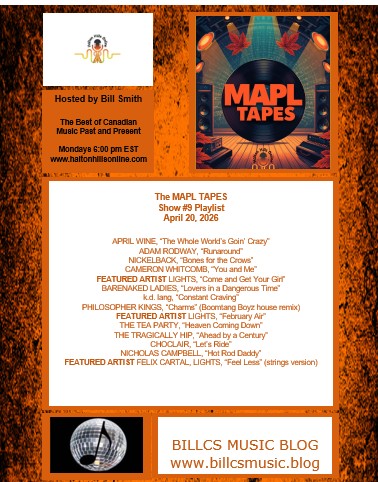 APRIL WINE, “The Whole World’s Goin’ Crazy” ADAM RODWAY, “Runaround” NICKELBACK, “Bones for the Crows” CAMERON WHITCOMB, “You and Me” FEATURED ARTIST LIGHTS, “Come and Get Your Girl” BARENAKED LADIES, “Lovers in a Dangerous Time” k.d. lang, “Constant Craving” PHILOSOPHER KINGS, “Charms” (Boomtang Boyz house remix) FEATURED ARTIST LIGHTS, “February Air” THE TEA PARTY, “Heaven Coming Down” THE TRAGICALLY HIP, “Ahead by a Century” CHOCLAIR, “Let’s Ride” NICHOLAS CAMPBELL, “Hot Rod Daddy” FEATURED ARTIST FELIX CARTAL, LIGHTS, “Feel Less” (strings version) 